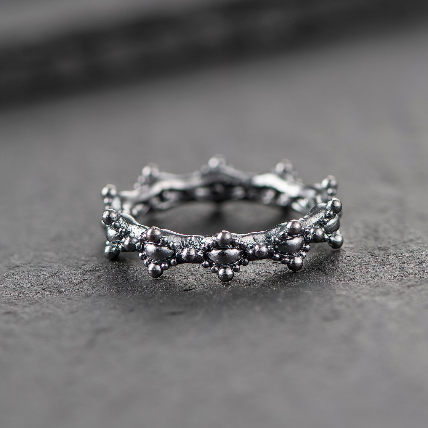 "Extrovert" Ring - Pure Oxidized Silver - The Fractal Moment Collection