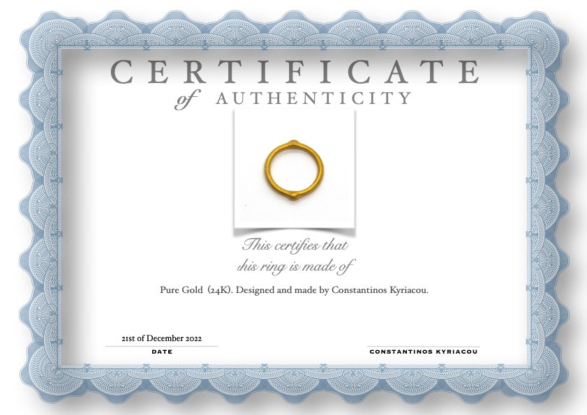 Ring Pure Gold 24ct - 'That Which Is' Collection