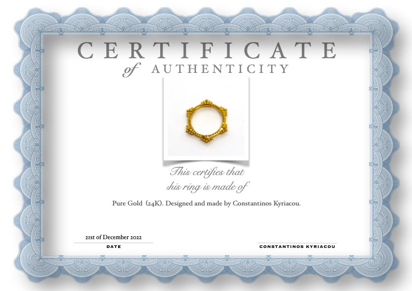 Ring Pure Gold 24ct - 'That Which Is' Collection