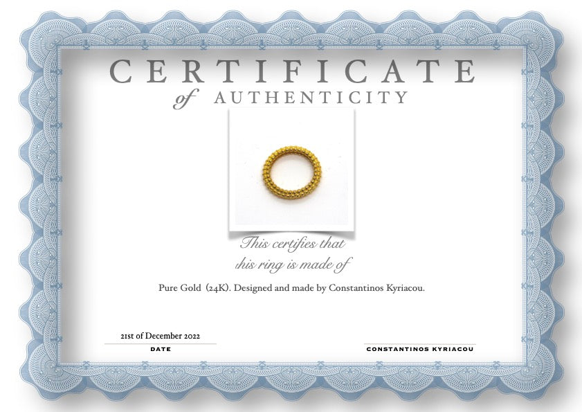Ring Pure Gold 24ct - 'That Which Is' Collection