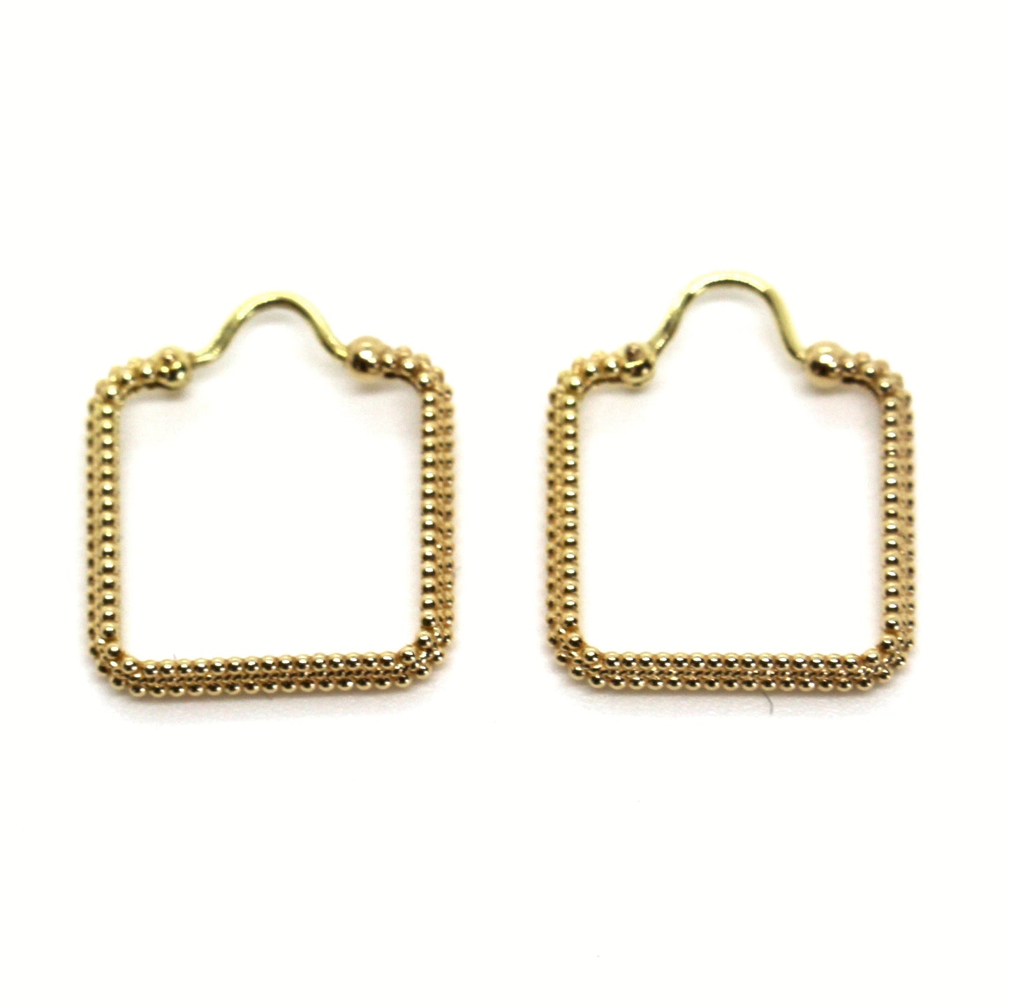 Earrings Gold 18k. Square - 'That Which Is' Collection