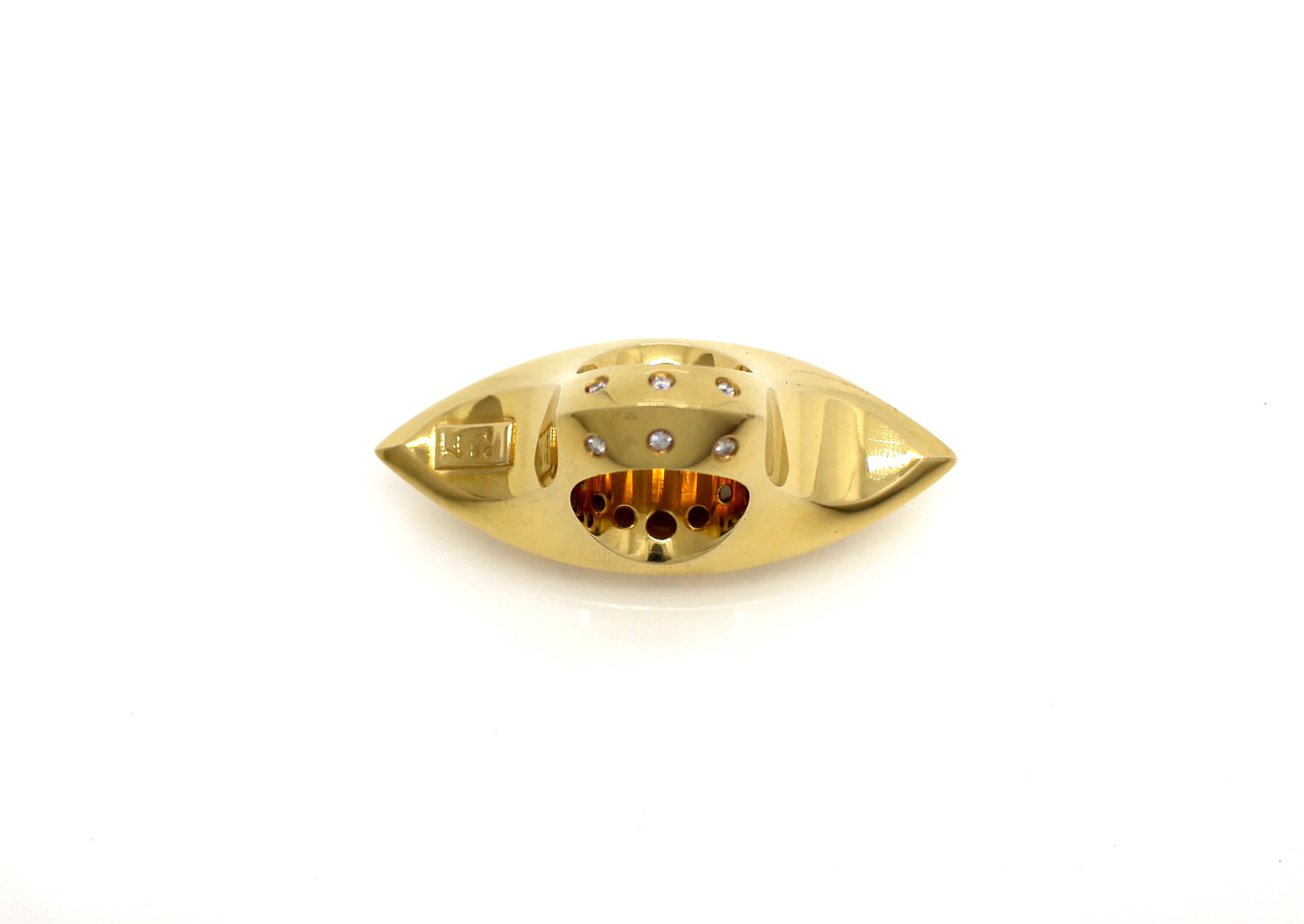 18ct gold ring by Constantinos Kyriacou. With Citrine and diamonds. 1999.