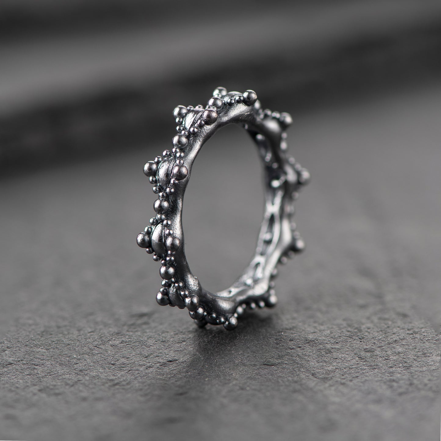 "Extrovert" Ring - Pure Oxidized Silver - The Fractal Moment Collection