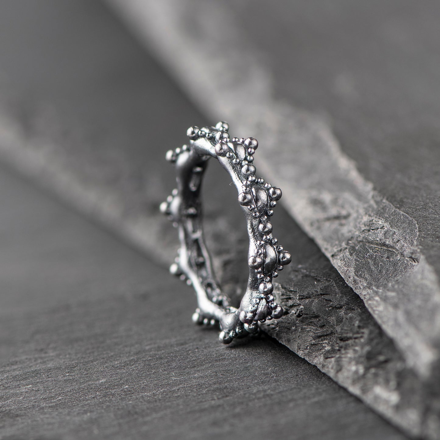 "Extrovert" Ring - Pure Oxidized Silver - The Fractal Moment Collection