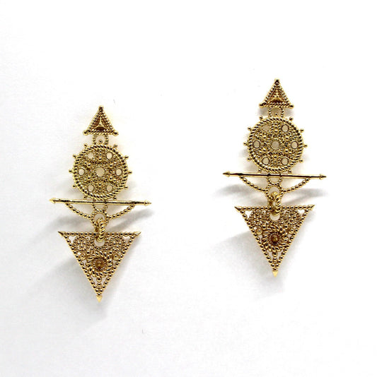 Earrings 18ct Gold - 'That Which Is' Collection 1024
