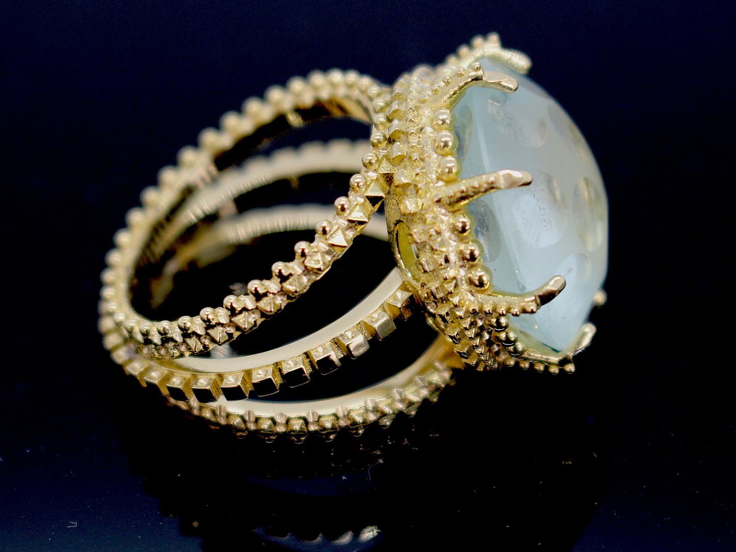 Ring 18ct with aquamarine - ''That Which Is'  Collection 1021 (2023)