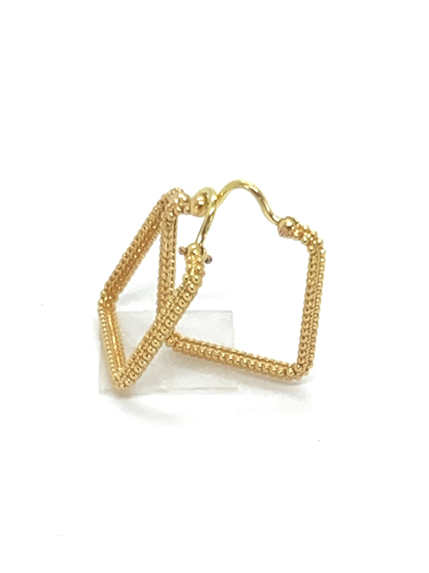Earrings Gold 18k. Square - 'That Which Is'  Collection